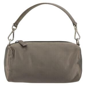 Prada Silk Hand Pouch Handbag Gray
